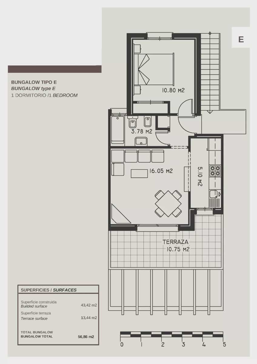 1 soverom Bungalow til salgs i Calpe / Calp med svømmebasseng garasje - € 180 000 (Ref: 7916260)