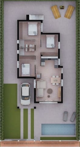 3 soveværelse Villa til salg i Las Lomas de Rame - Bahía Bella, Los Alcázares med garage - € 397.650 (Ref: 7916320)