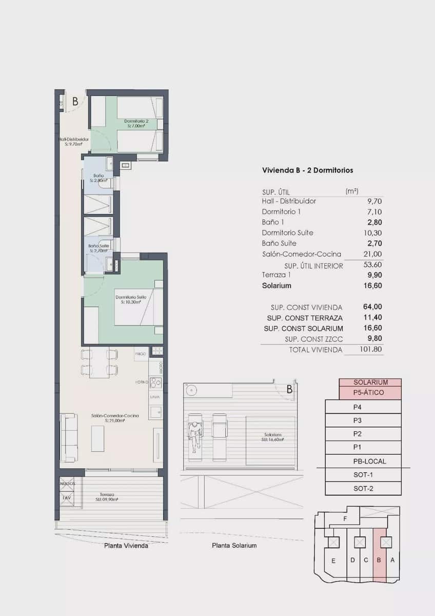2 chambre Penthouse à vendre à Torrevieja avec piscine - 469 000 € (Ref: 8096641)
