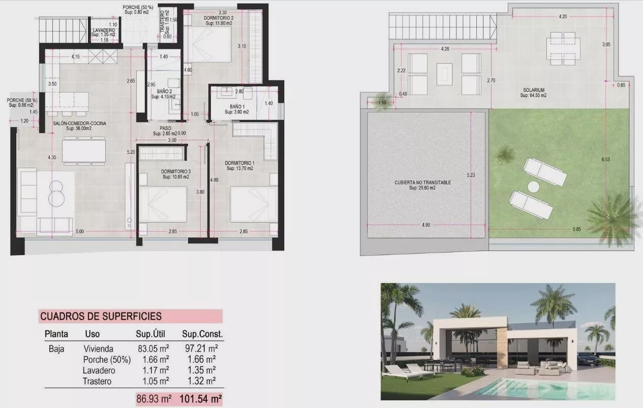 3 quarto Moradia para venda em Condado de Alhama com piscina garagem - 345 000 € (Ref: 8215865)