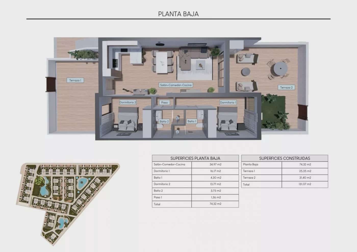 2 bedroom Bungalow for sale in Torrevieja with pool garage - € 322,900 (Ref: 8215895)