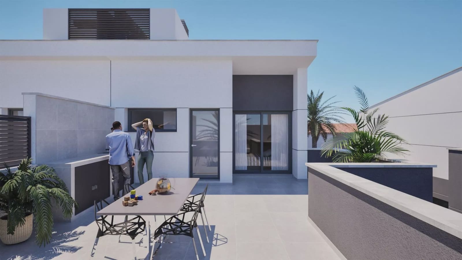 3 soverom Kjedet enebolig til salgs i Los Nietos med svømmebasseng garasje - € 374 900 (Ref: 8260871)