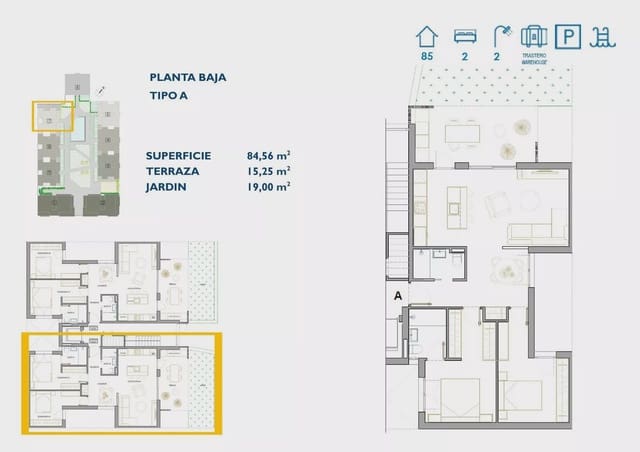 2 soverom Leilighet til salgs i Lo Pagan, San Pedro del Pinatar med svømmebasseng garasje - € 277 900 (Ref: 8263077)