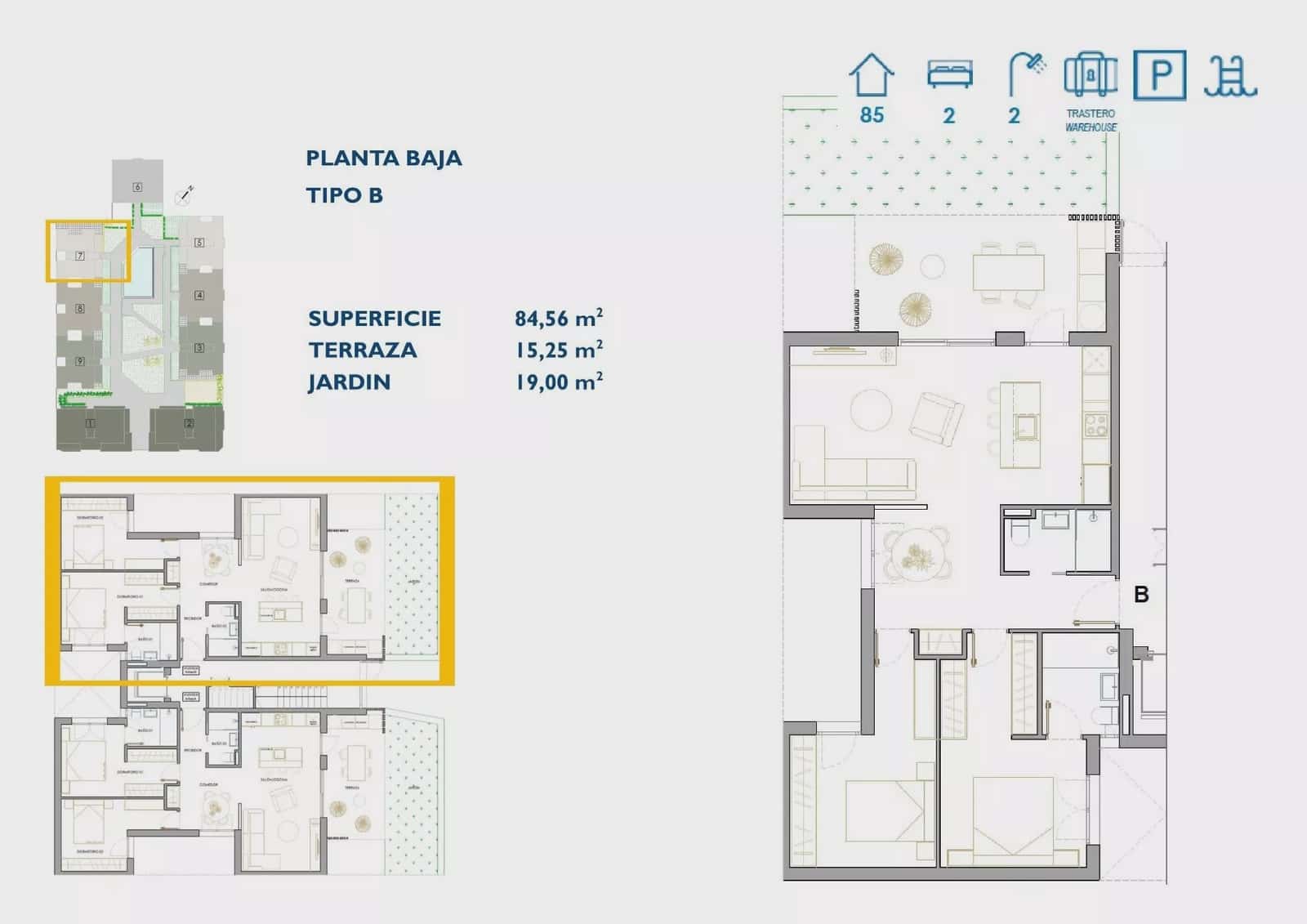 2 chambre Appartement à vendre à Lo Pagan avec piscine garage - 277 900 € (Ref: 8263077)
