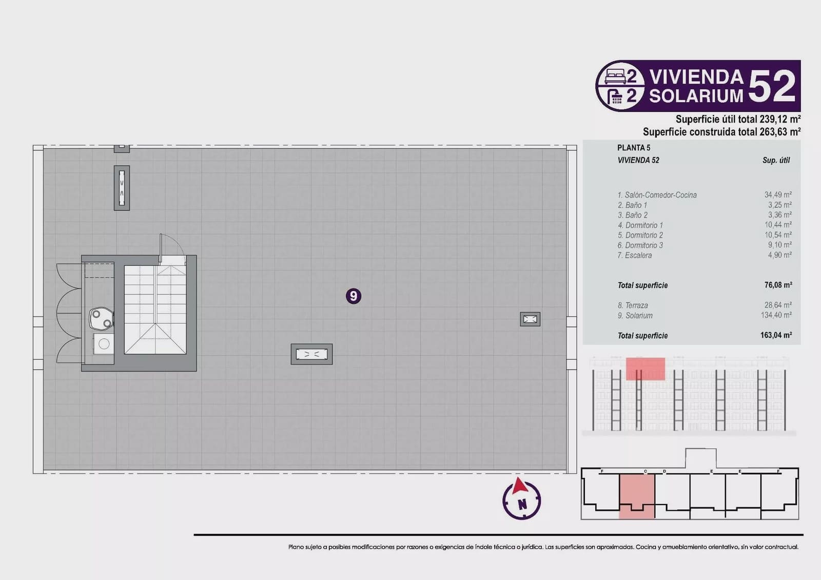 3 soverom Penthouse til salgs i Torrevieja med svømmebasseng garasje - € 540 000 (Ref: 8263087)