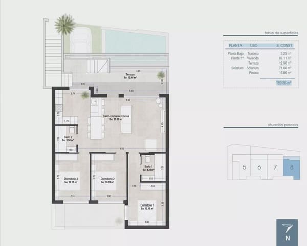 3 Zimmer Bungalow zu verkaufen in Los Peñascos - El Salero - Los Imbernones, San Pedro del Pinatar mit Pool Garage - 449.000 € (Ref: 8268437)