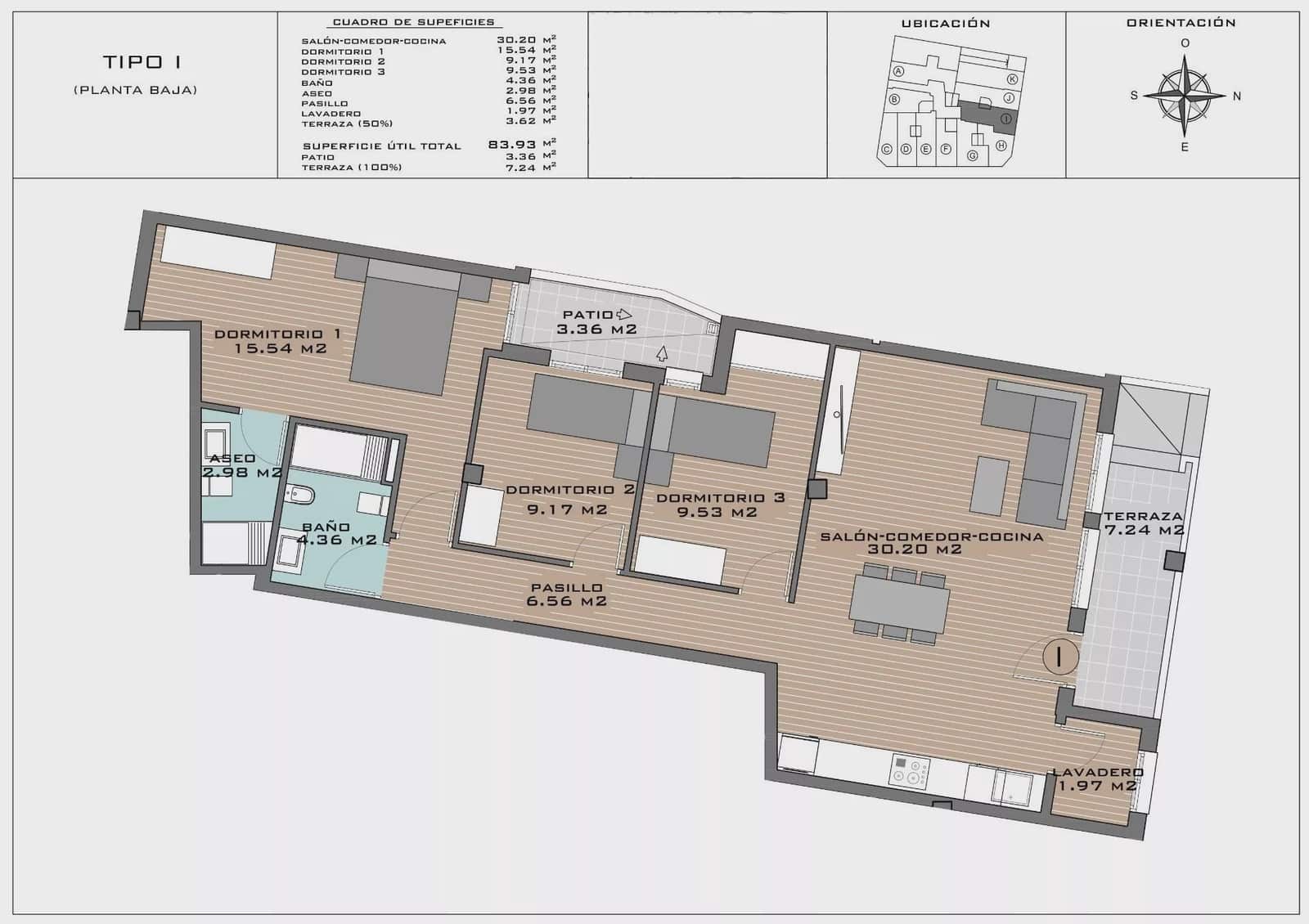 3 soveværelse Lejlighed til salg i Algorfa med swimmingpool - € 209.708 (Ref: 8287355)