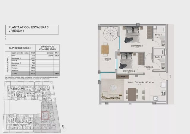 Apartamento de 2 habitaciones en Norte, Santa Pola en venta con piscina garaje - 310.000 € (Ref: 8378272)
