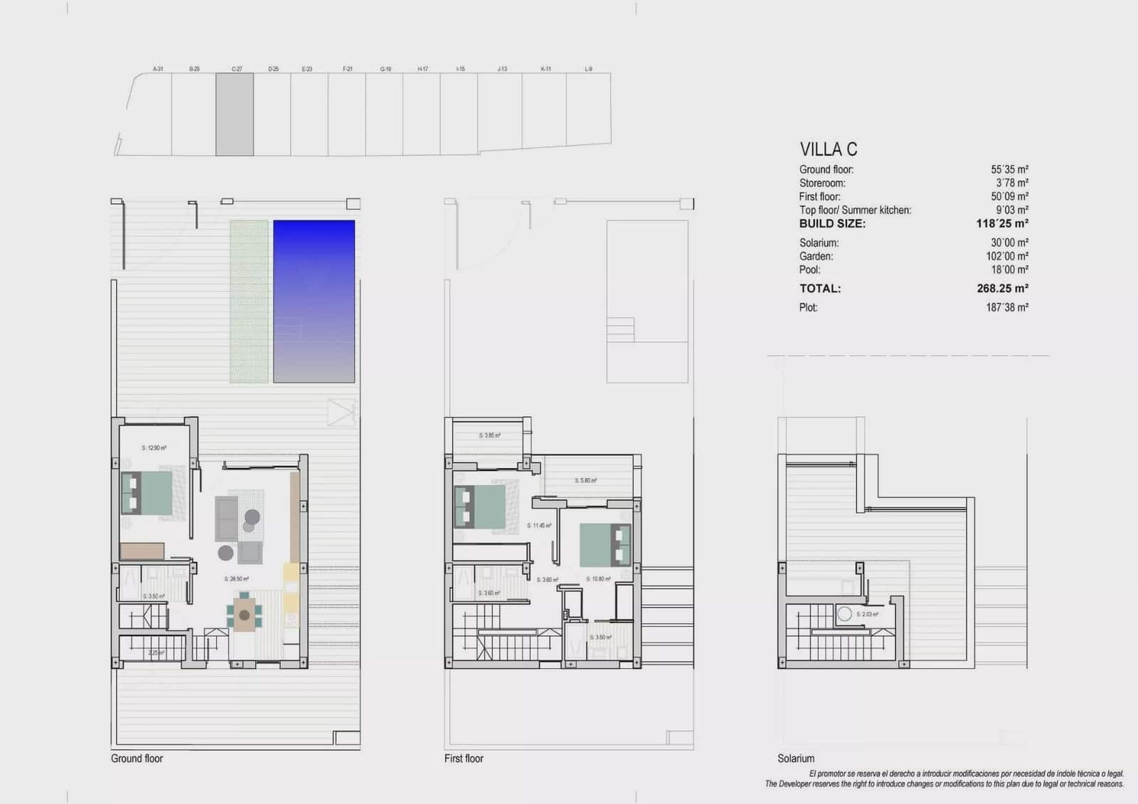 Chalet de 3 habitaciones en Los Narejos en venta con piscina garaje - 659.000 € (Ref: 8392941)