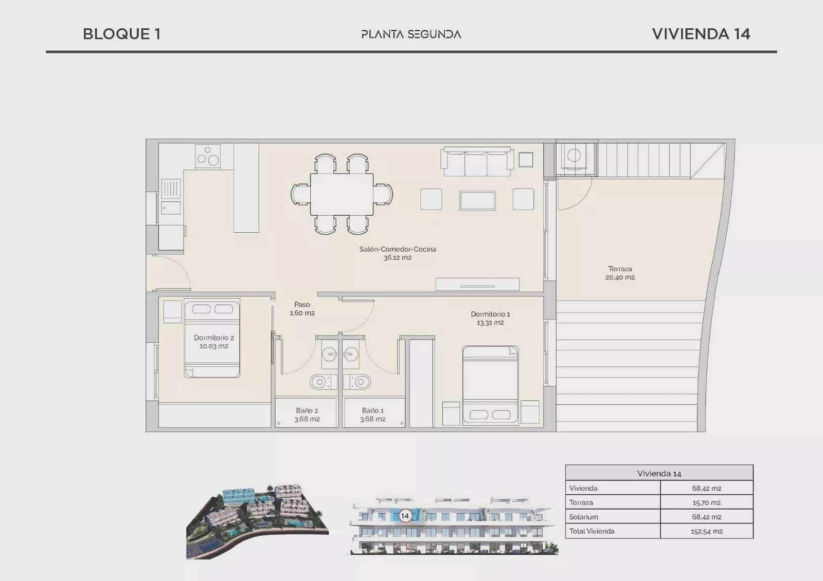 2 slaapkamer Appartement te koop in Finestrat met zwembad garage - € 402.900 (Ref: 8399058)