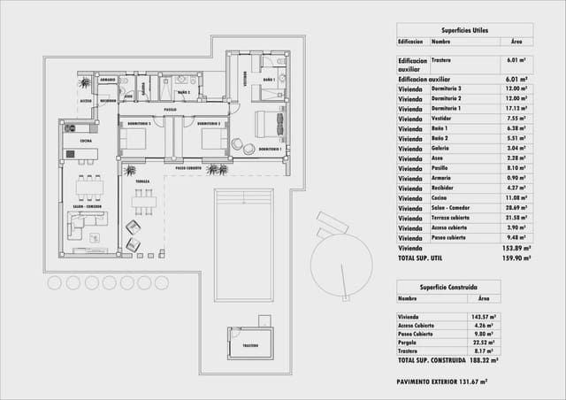 Chalet de 3 habitaciones en Aspe en venta con piscina garaje - 518.000 € (Ref: 9086639)