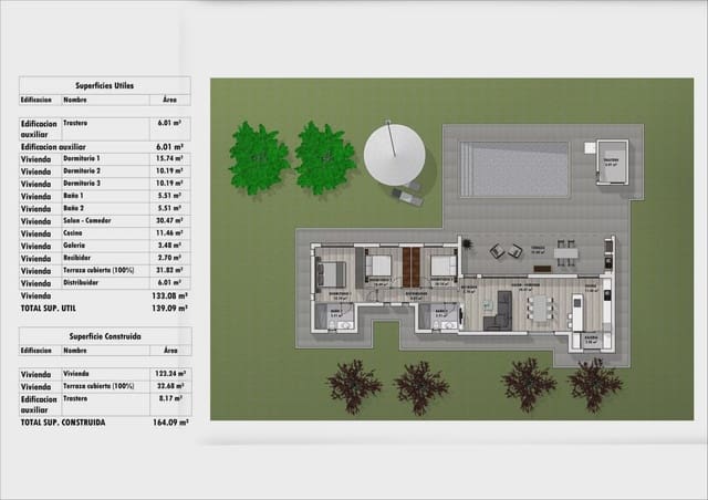 Chalet de 3 habitaciones en Aspe en venta con piscina garaje - 468.000 € (Ref: 9086641)