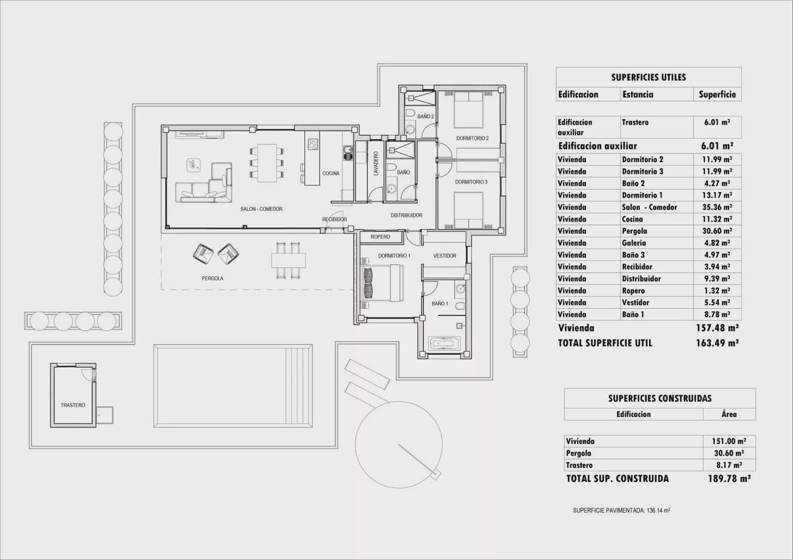 3 bedroom Villa for sale in Aspe with pool garage - € 521,000 (Ref: 9086643)