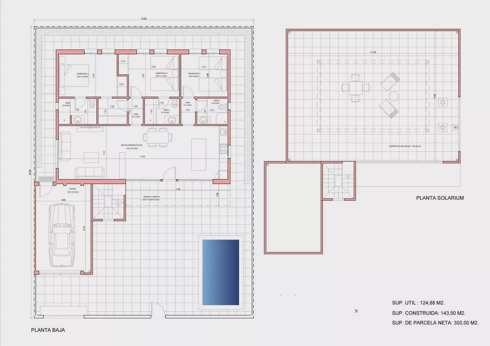 3 soveværelse Villa til salg i La Pinilla med swimmingpool garage - € 379.845 (Ref: 9086644)
