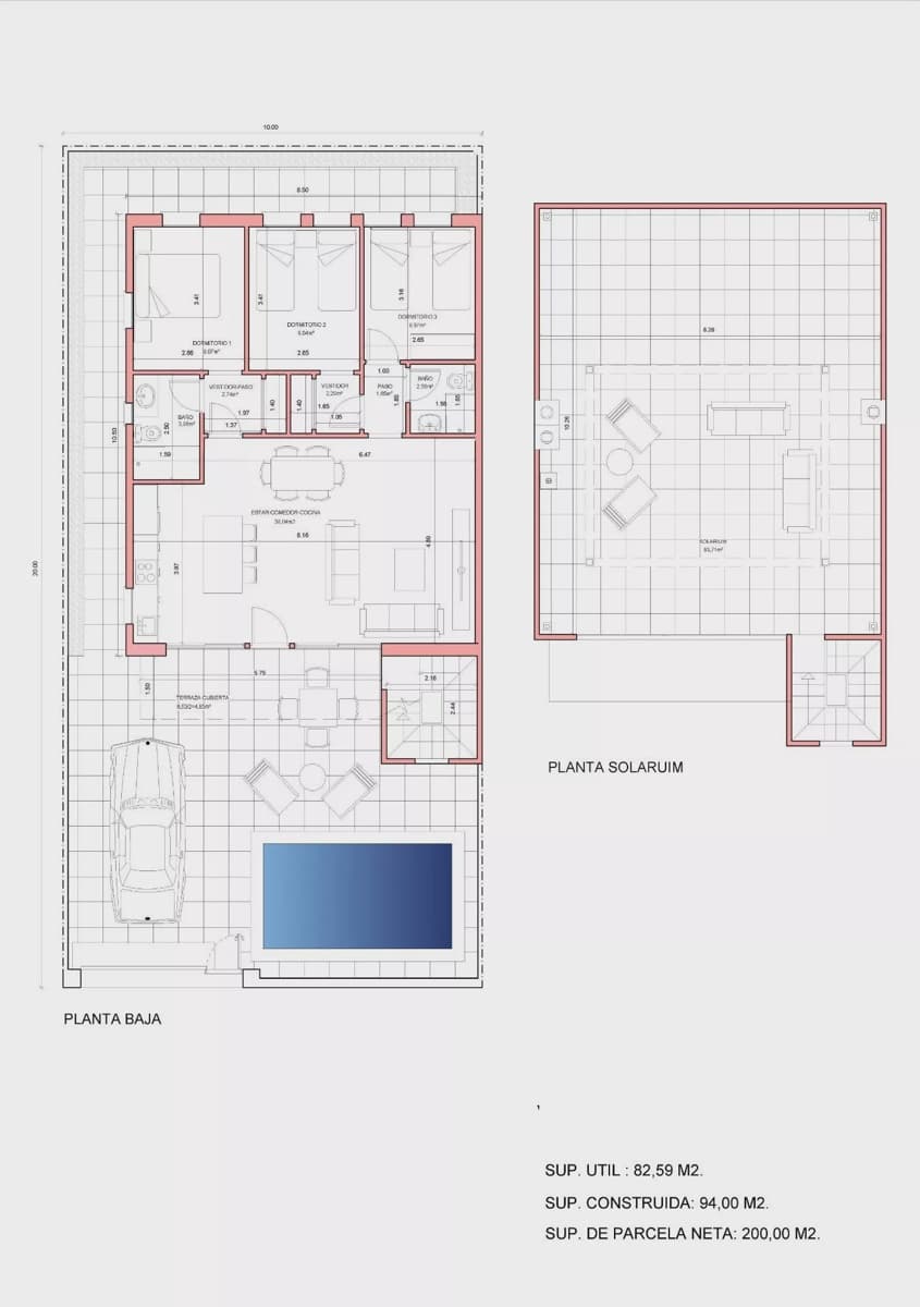 3 bedroom Villa for sale in La Pinilla with pool garage - € 274,780 (Ref: 9086645)