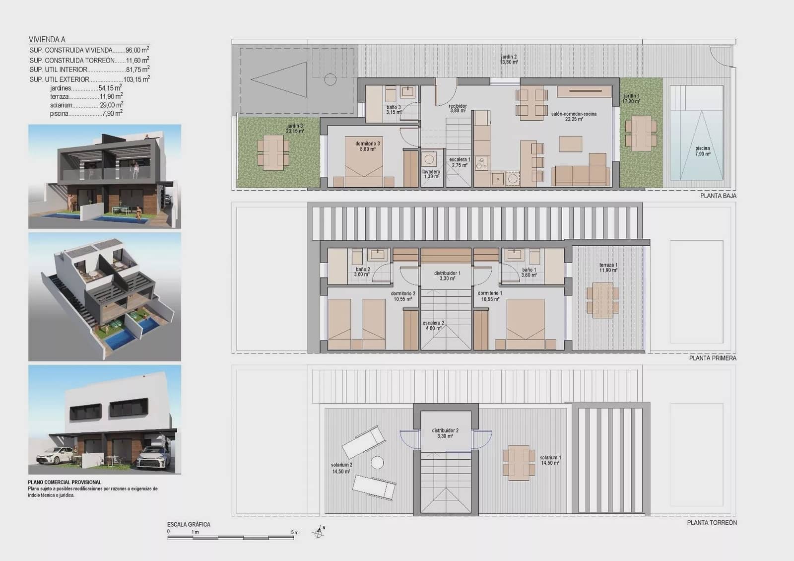 3 soverom Kjedet enebolig til salgs i Santiago de la Ribera med svømmebasseng garasje - € 400 000 (Ref: 9086774)
