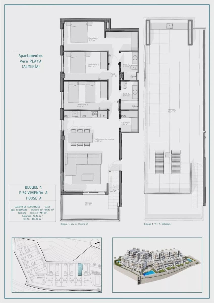 3 bedroom Apartment for sale in Vera with pool garage - € 395,000 (Ref: 9086797)