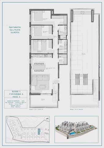 3 sovrum Lägenhet till salu i Puerto Vera - Las Salinas, Vera med pool garage - 395 000 € (Ref: 9086797)