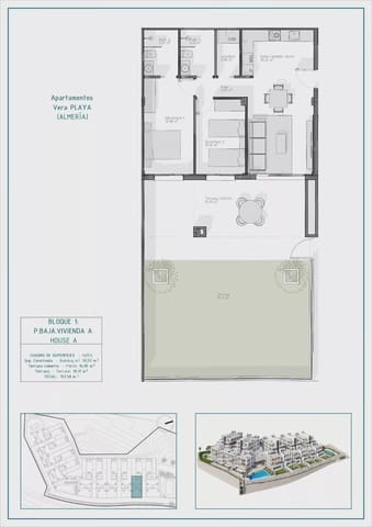 2 soveværelse Lejlighed til salg i Puerto Vera - Las Salinas, Vera med swimmingpool garage - € 285.000 (Ref: 9086799)