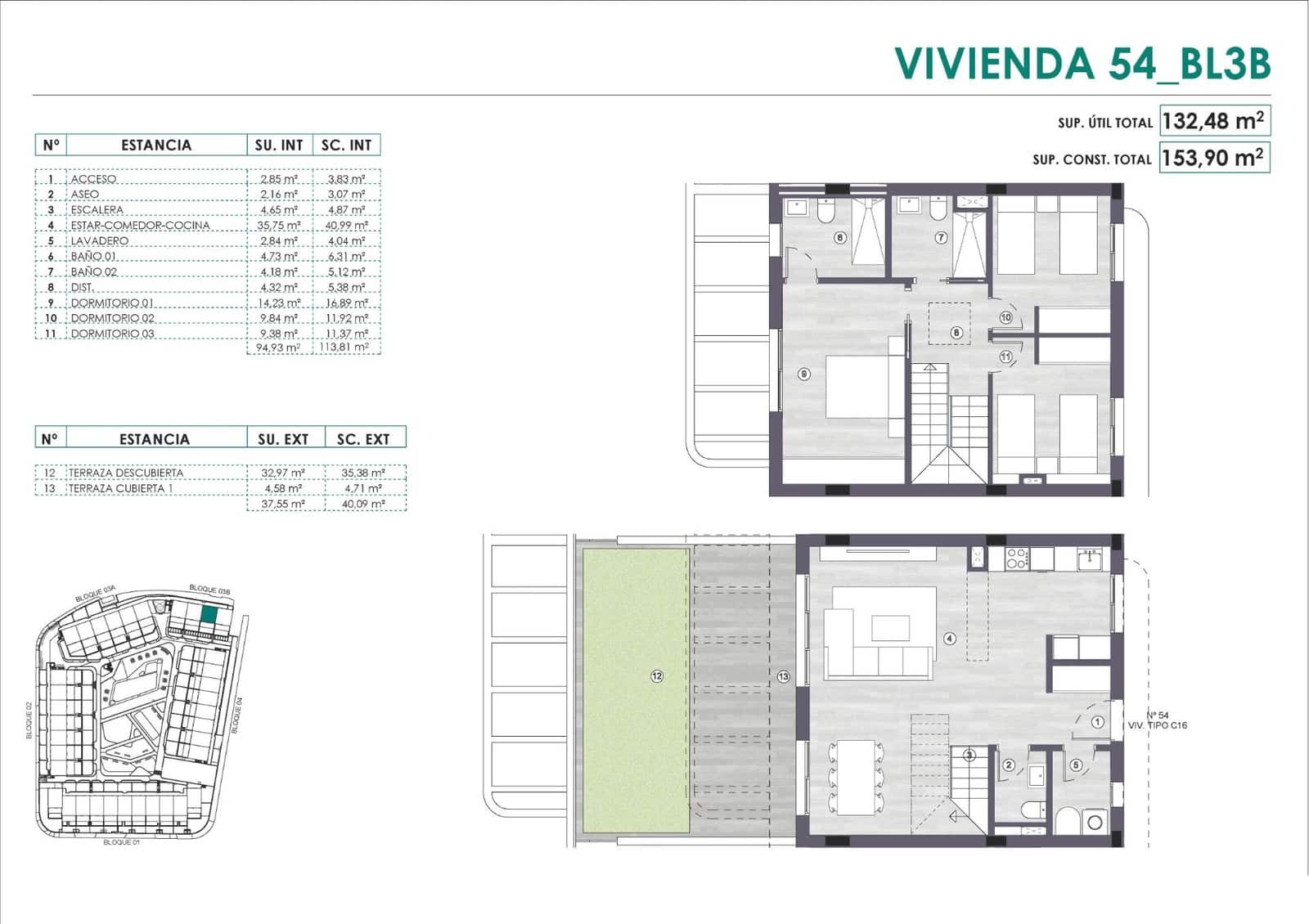 3 soveværelse Penthouse til salg i Monforte del Cid med swimmingpool garage - € 280.000 (Ref: 9086810)