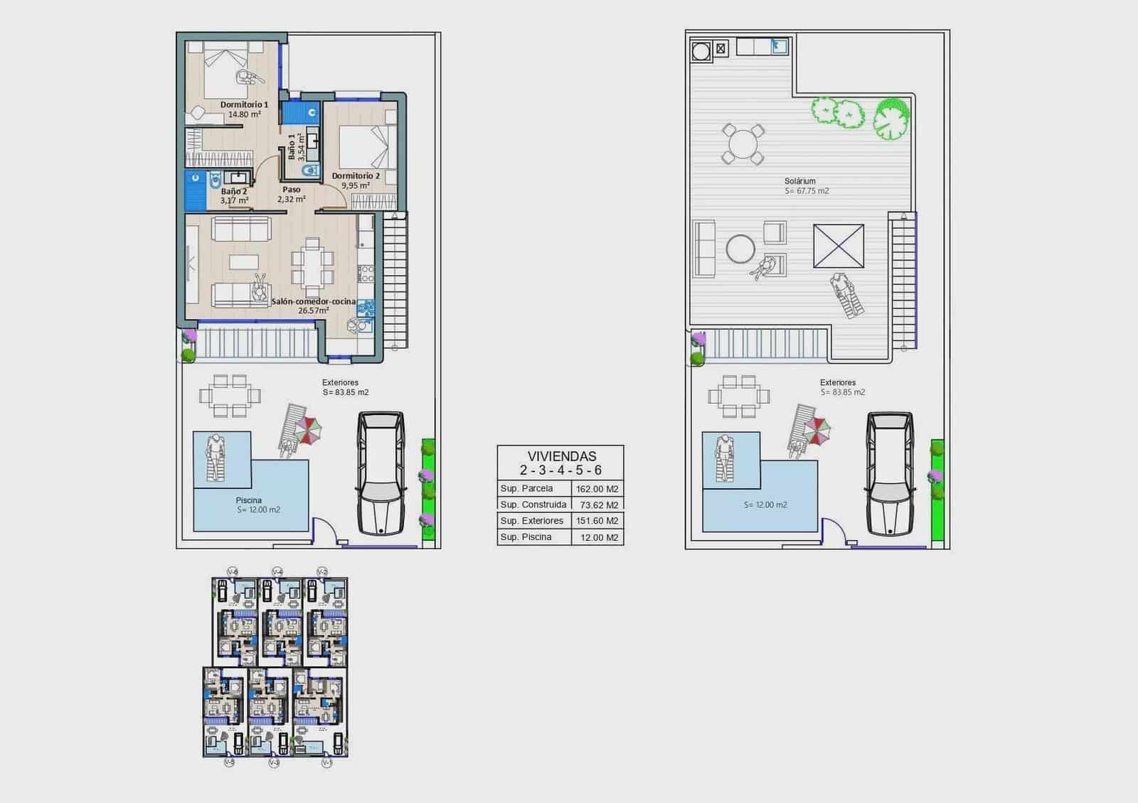 2 soverom Villa til salgs i Torre-Pacheco med svømmebasseng garasje - € 264 900 (Ref: 9086843)