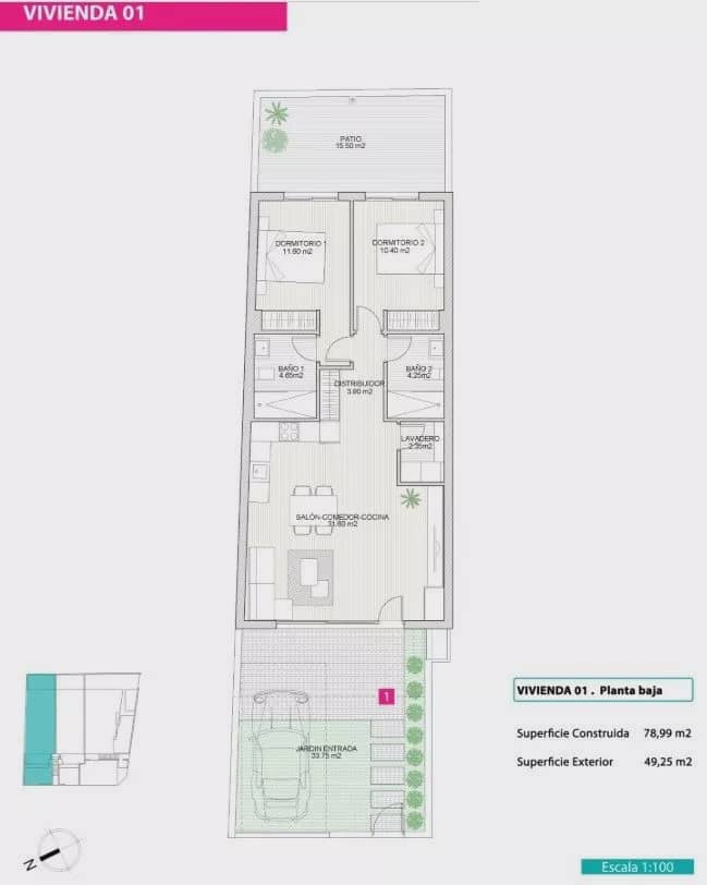 2 soveværelse Bungalow til salg i Los Cuarteros med garage - € 258.900 (Ref: 9086880)