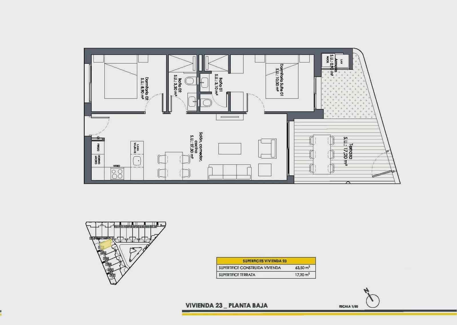 2 soveværelse Lejlighed til salg i San Fulgencio med swimmingpool garage - € 233.900 (Ref: 9086924)