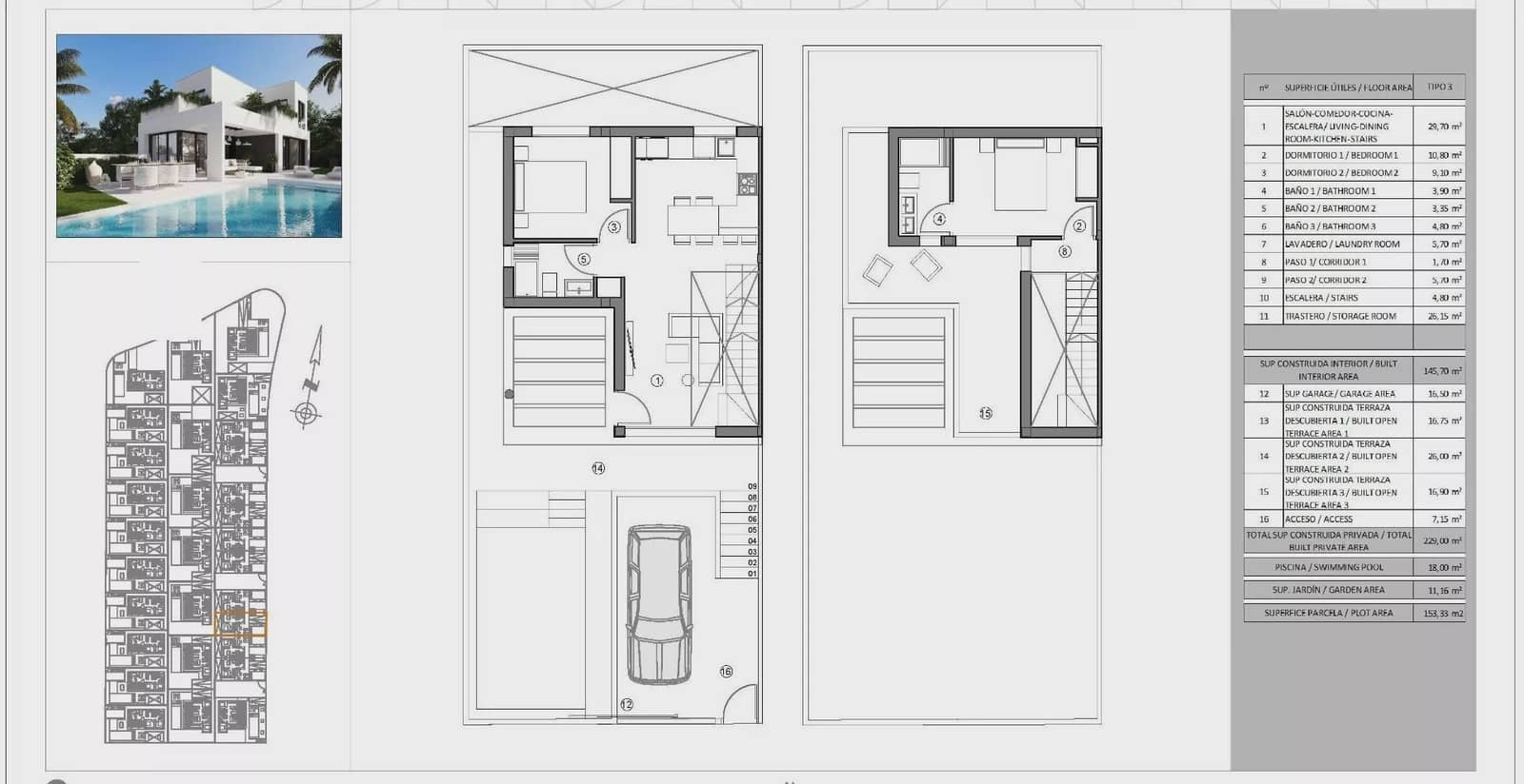 3 bedroom Villa for sale in Finestrat with pool garage - € 578,500 (Ref: 9086931)