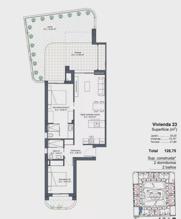 2 bedroom Apartment for sale in Ciudad Quesada with pool garage - € 364,000 (Ref: 9086932)