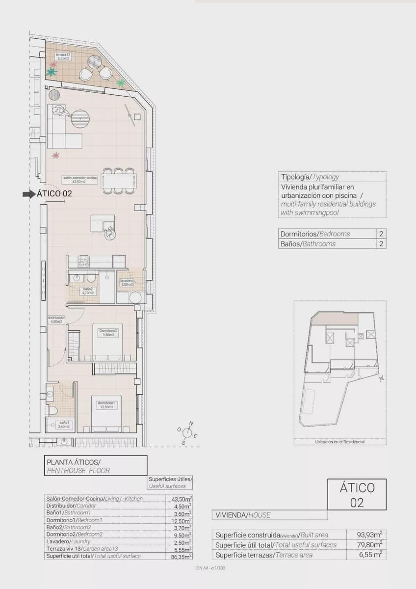 2 bedroom Apartment for sale in Hondon de las Nieves with pool garage - € 220,000 (Ref: 9086934)