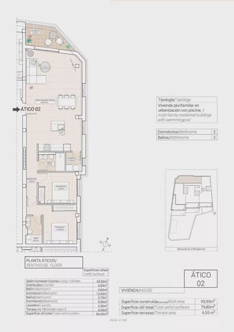 2 soverom Leilighet til salgs i Hondón de las Nieves med svømmebasseng garasje - € 220 000 (Ref: 9086934)