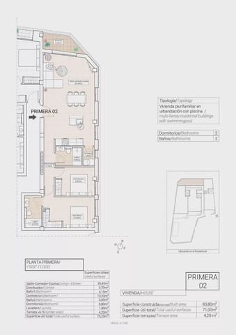 2 soverom Leilighet til salgs i Hondón de las Nieves med svømmebasseng garasje - € 215 000 (Ref: 9086936)