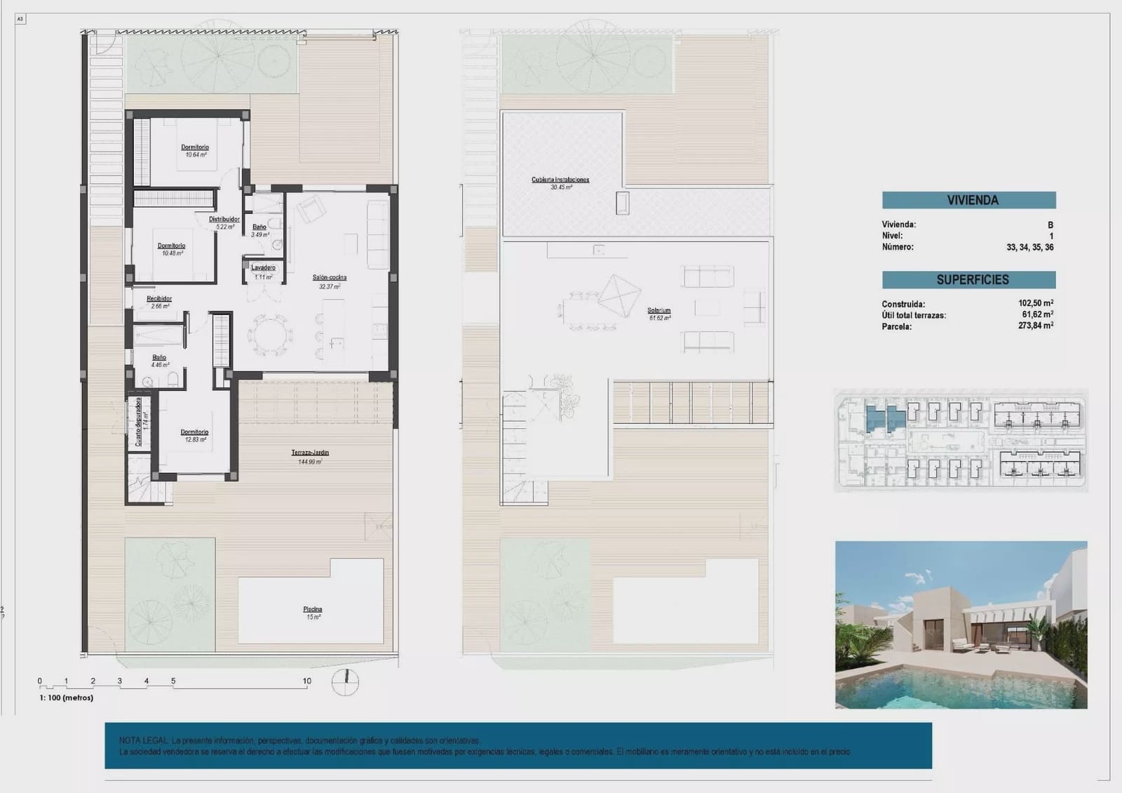 3 Zimmer Bungalow zu verkaufen in Los Alcazares mit Pool Garage - 489.000 € (Ref: 9086969)