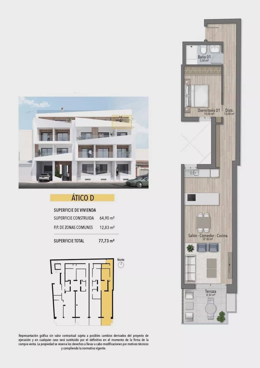 2 soverom Leilighet til salgs i Torrevieja med svømmebasseng garasje - € 350 000 (Ref: 9087085)