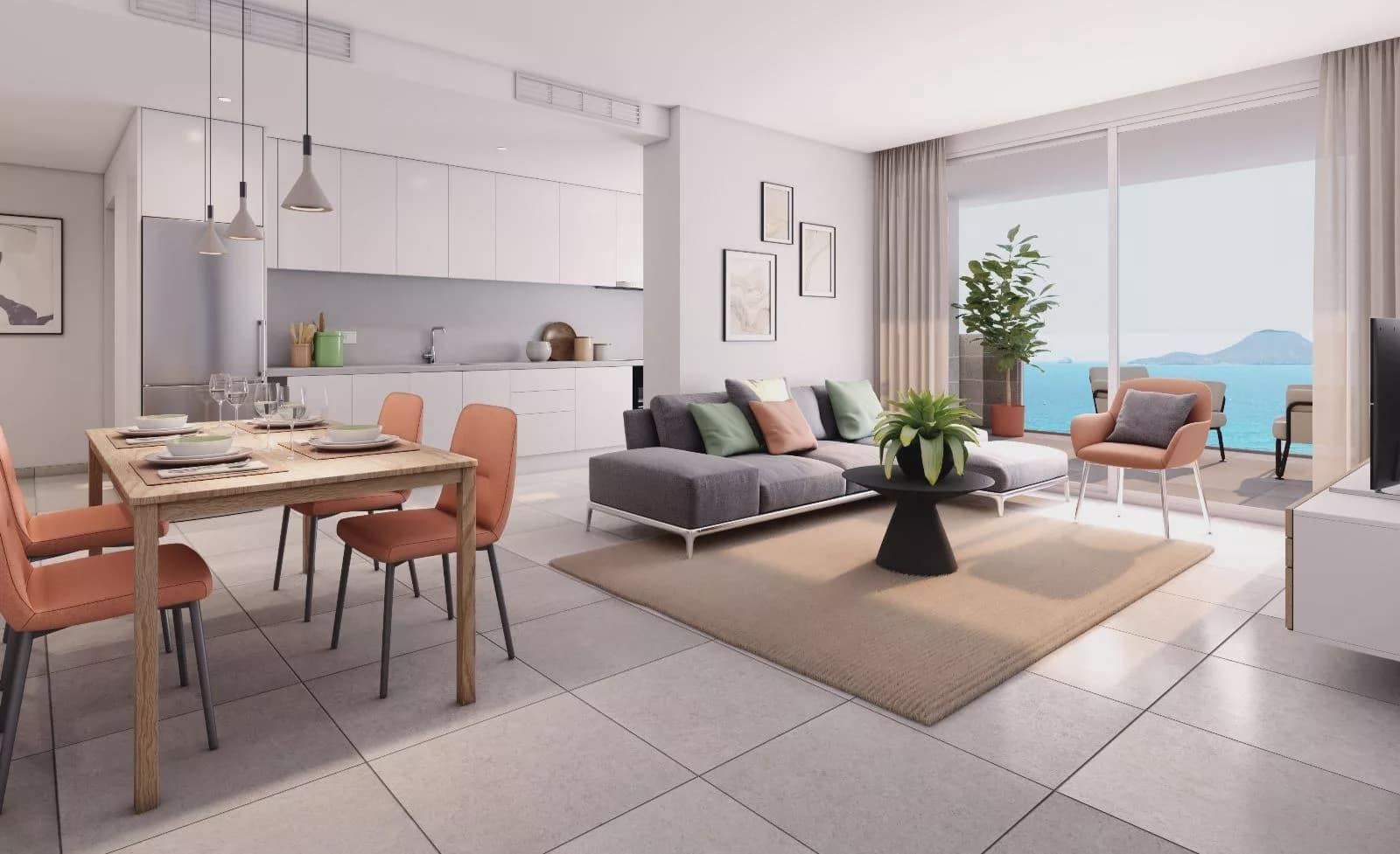 2 bedroom Beach Apartment for sale in La Manga del Mar Menor with pool - € 265,000 (Ref: 9087100)