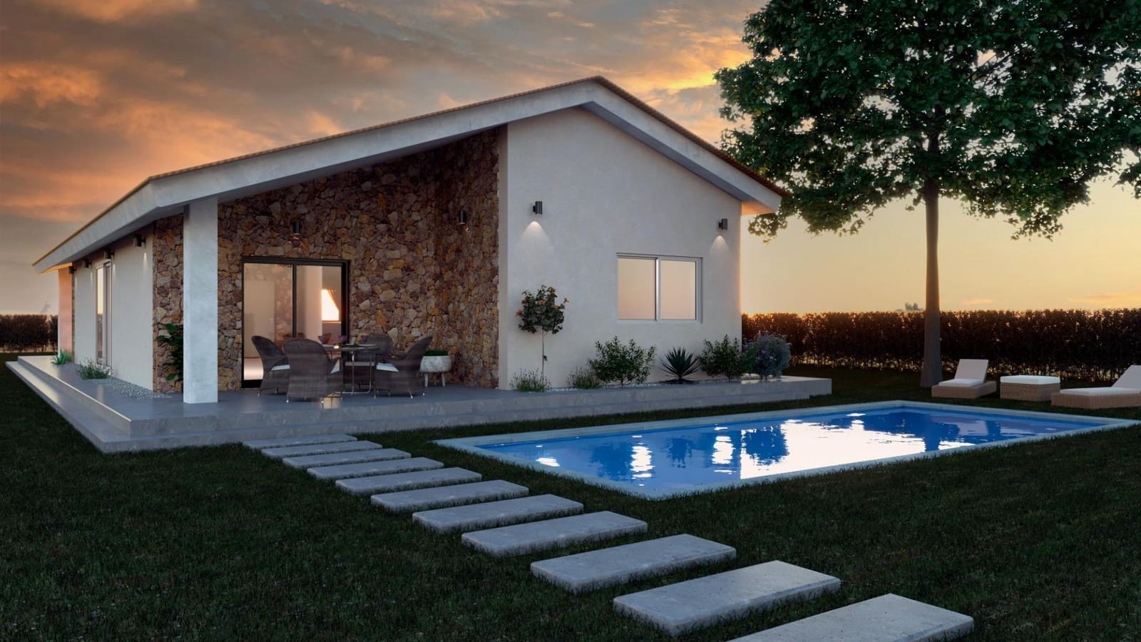 3 soverom Villa til salgs i Moratalla med svømmebasseng garasje - € 289 000 (Ref: 9087118)