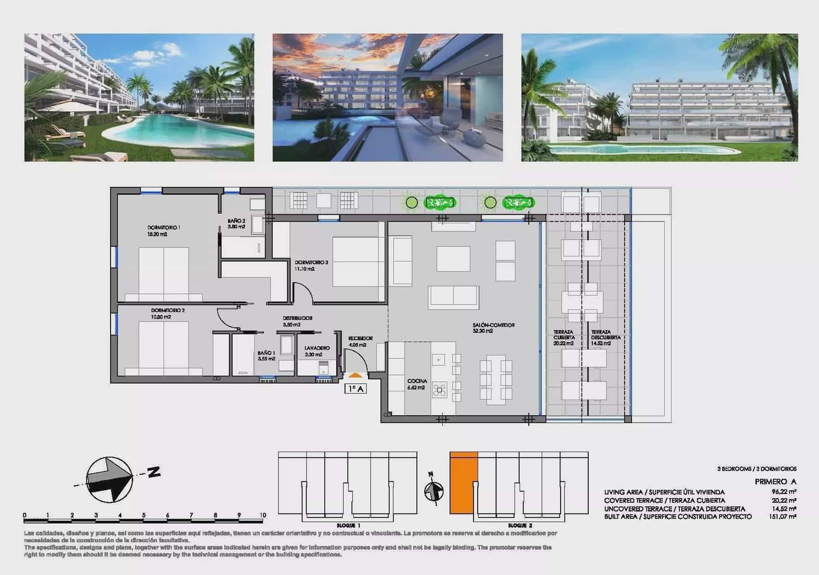 3 soverom Leilighet til salgs i Mar de Cristal med svømmebasseng garasje - € 360 000 (Ref: 9096042)