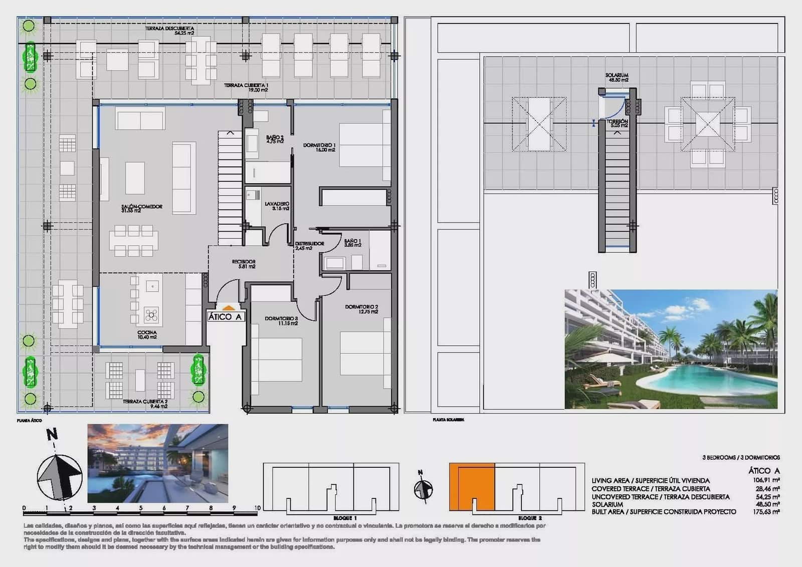3 bedroom Penthouse for sale in Mar de Cristal with pool garage - € 595,000 (Ref: 9096043)