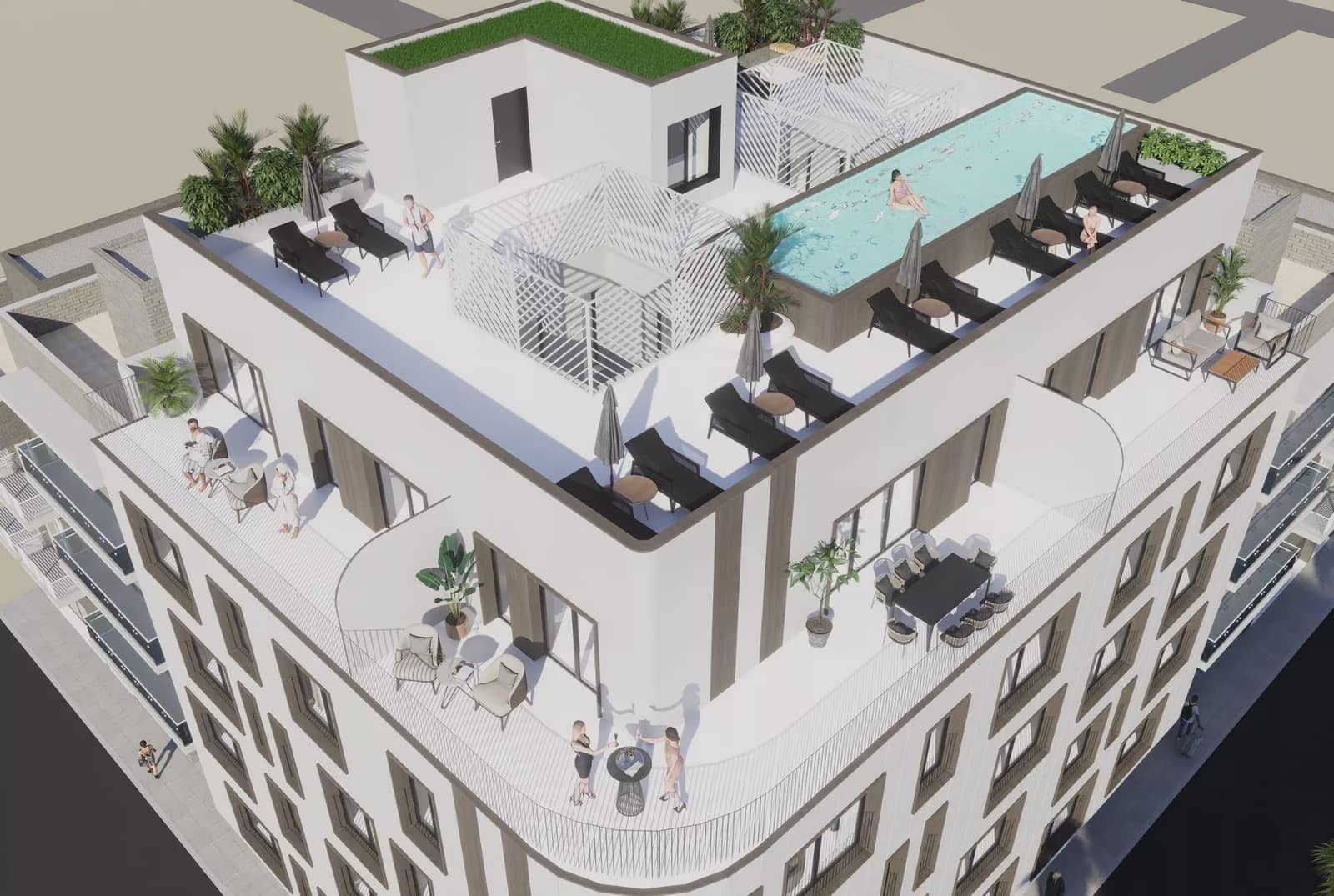 2 soverom Strandleiligheter til salgs i Torrevieja med svømmebasseng garasje - € 265 000 (Ref: 9163113)