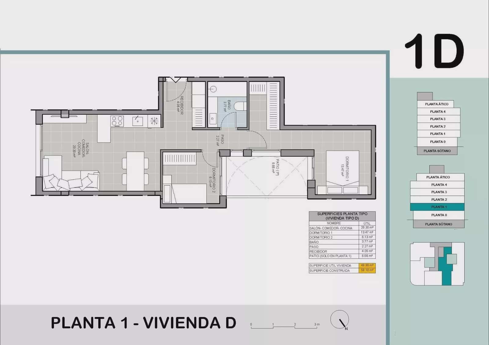 2 soverom Strandleiligheter til salgs i Torrevieja med svømmebasseng garasje - € 265 000 (Ref: 9163113)