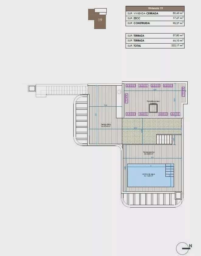 3 soverom Penthouse til salgs i Guardamar del Segura med svømmebasseng garasje - € 695 000 (Ref: 9164820)