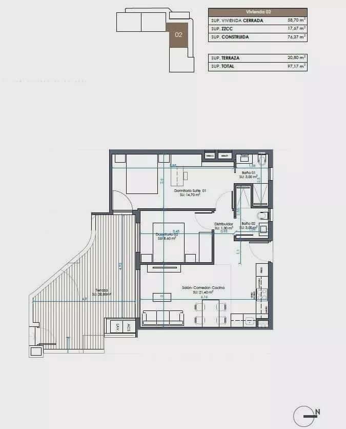 2 slaapkamer Appartement te koop in Guardamar del Segura met zwembad garage - € 315.000 (Ref: 9164822)