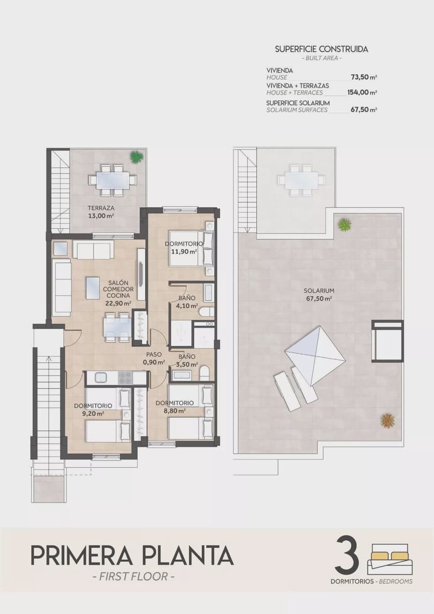 3 chambre Bungalow à vendre à San Miguel de Salinas avec piscine garage - 272 152 € (Ref: 9186242)