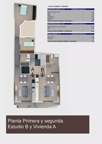 Apartamento de 2 habitaciones en Centro - Muelle Pesquero, Torrevieja en venta - 265.000 € (Ref: 9187751)