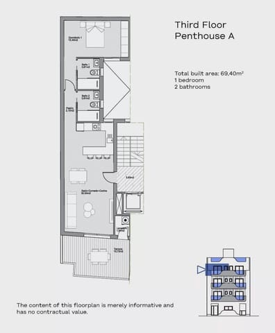 1 chambre Appartement à vendre à Centro - Muelle Pesquero, Torrevieja avec piscine - 272 000 € (Ref: 9223617)