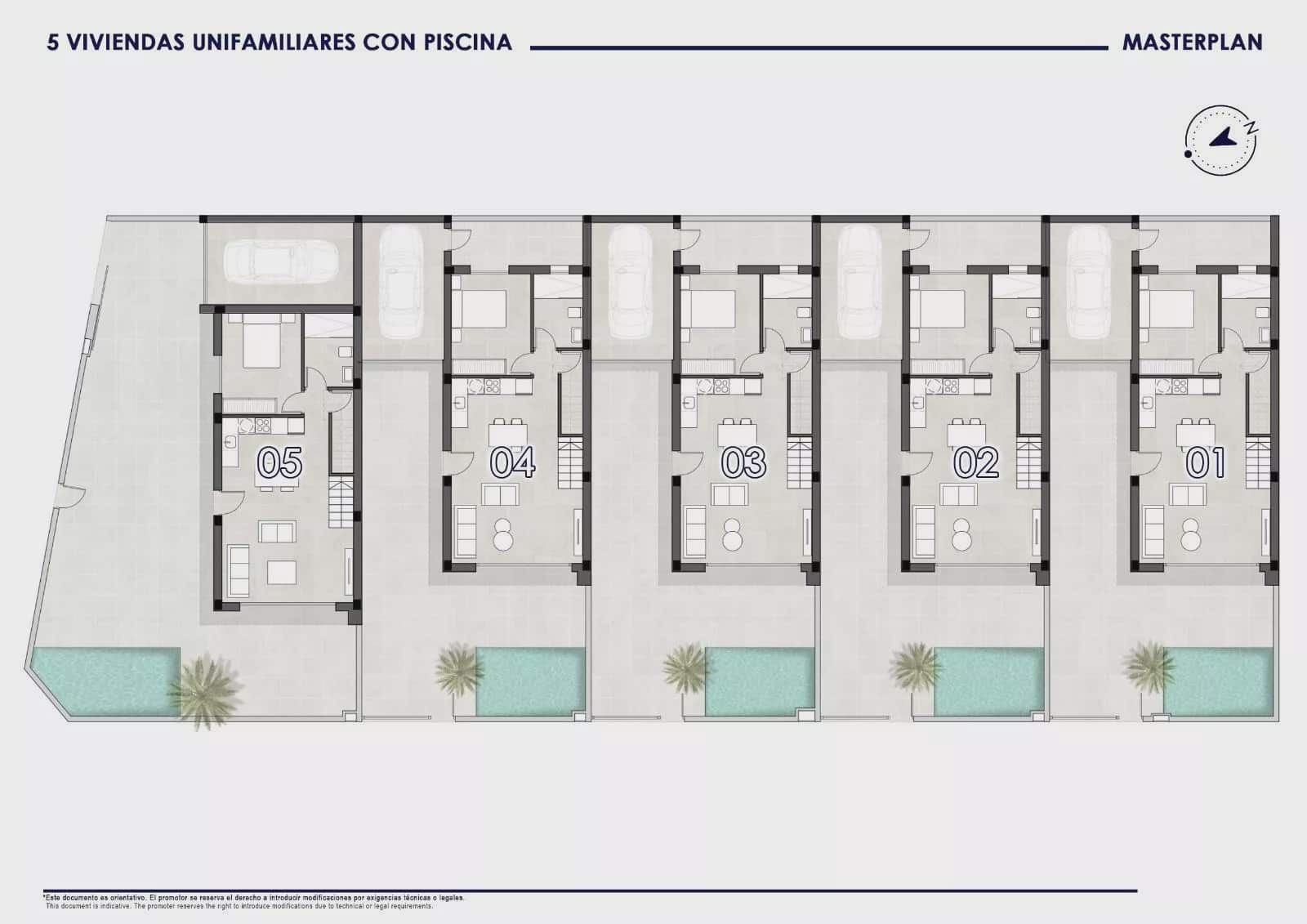 3 soveværelse Semi-Rækkehus til salg i San Pedro del Pinatar med swimmingpool garage - € 380.000 (Ref: 9261861)