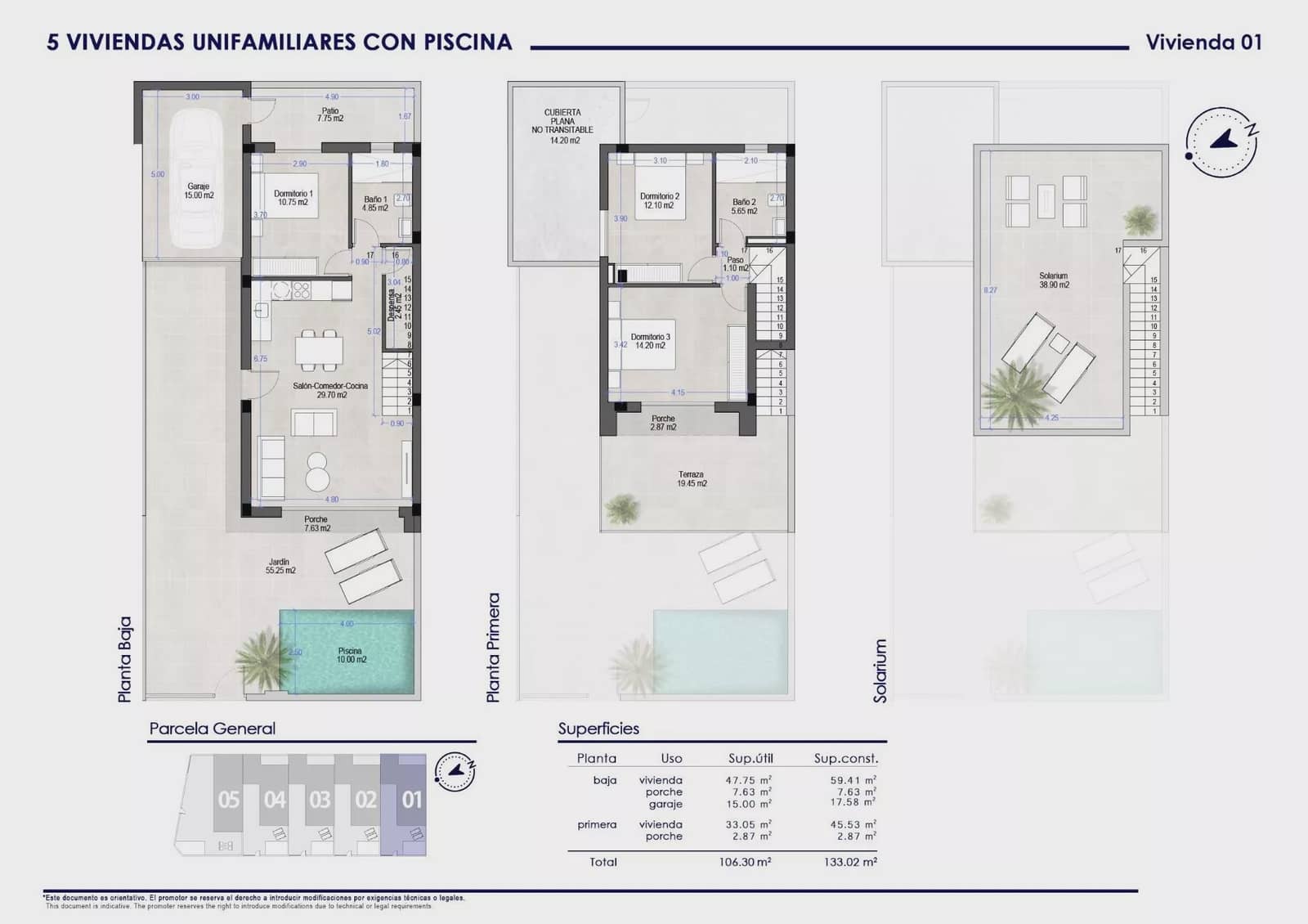 3 soveværelse Semi-Rækkehus til salg i San Pedro del Pinatar med swimmingpool garage - € 380.000 (Ref: 9261861)