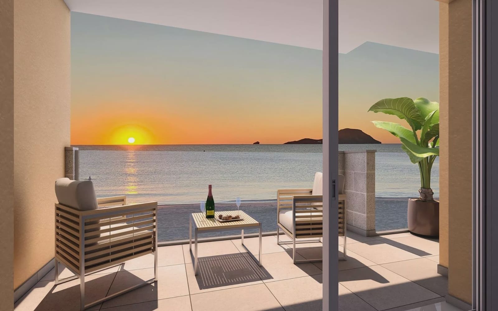 2 bedroom Beach Apartment for sale in La Manga del Mar Menor with pool - € 385,000 (Ref: 9289500)