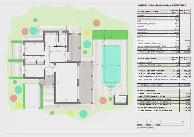 3 slaapkamer Villa te koop in Pinoso met zwembad garage - € 473.500 (Ref: 9298860)