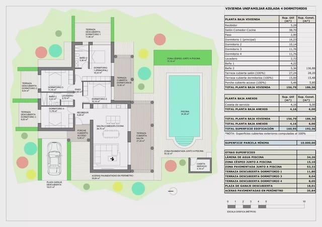 4 soveværelse Villa til salg i Pinoso med swimmingpool garage - € 484.000 (Ref: 9298861)